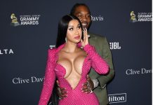 GRAMMY2020 : Rapper Offset helps his wife, CardiB, as she suffers a nip-slip on the red carpet