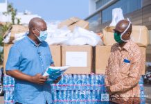 Mahama donated  relief amenities to Cape Coast Teaching Hospital