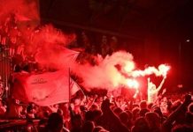 Liverpool fans broke social distancing in celebration of club’s title