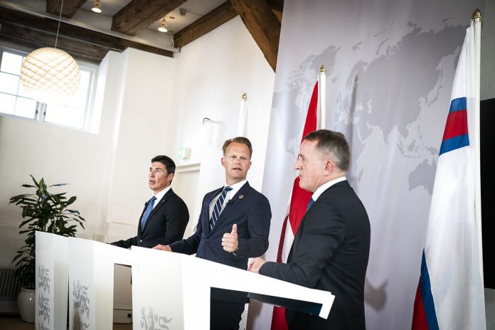 Pressemøde forud for den amerikanske udenrigsminister Mike Pompeo's besøg