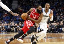 Harden’s block held Houston Rockets through a 104-102 victory over Oklahoma City Thunder