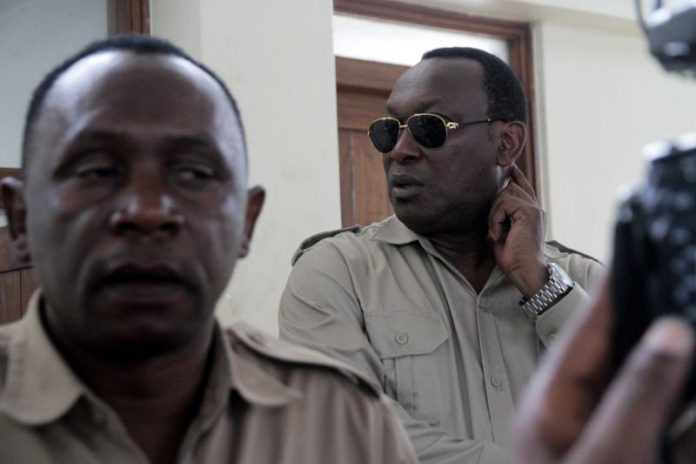 Freeman Mbowe, chairman of Chadema, Tanzanian main opposition party arrives at Kisutu Magistrate Court in Dar es Salaam