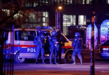 Gunmen attacked six locations in central Vienna killing two, 15 critically injured