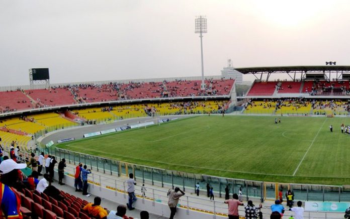 Football stadium pitch