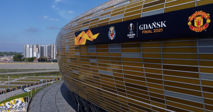 General view of Polsat Plus Arena Gdansk stadium prior to 2021 UEFA Europa League final in Gdansk