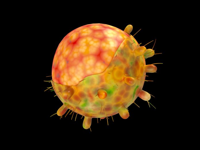 New Variant of coronavirus omicron multiplying itself. Here's a conceptual computer-generated image.