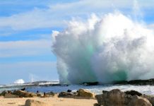 Tidal waves wash man away while defecating in the sea