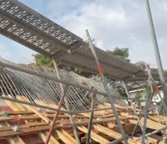 14 construction workers rescued after 3-storey building collapses at Roman Ridge