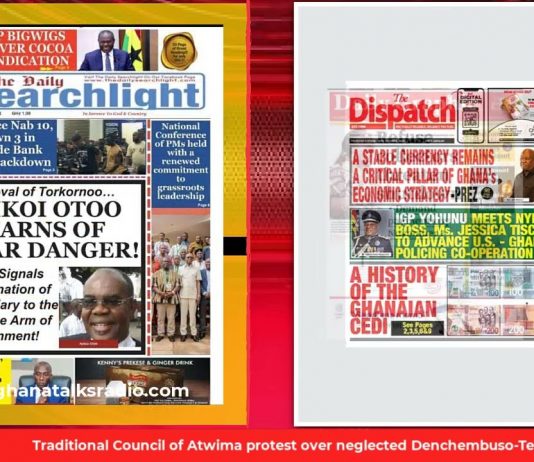 Ghana Newspaper Headlines: October 30, 2025; Ex-Buffer Stock CEO, Wife Charged Over GHc78m ‘Theft’