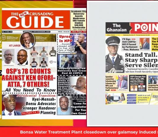 Ghana Newspaper Headlines: November 19, 2025; I’ll Sign Anti-LGBTQ Bill – Mahama