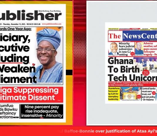 Ghana Newspaper Headlines: November 12, 2025; Aug 6 Helicopter Disaster: Bad Weather Cause of Crash – Investigations
