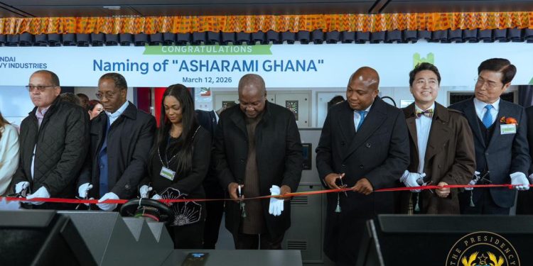 President John Dramani Mahama commissions Asharami LPG vessel in South Korea