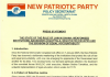 New Patriotic Party request enforcement of Sedina Attionu’s conviction