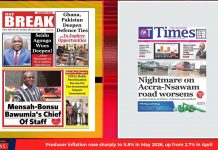 Ghana Newspaper Headlines: June 18, 2026; Missing NDC Organiser Saga: Family Turns To Jim For Succour