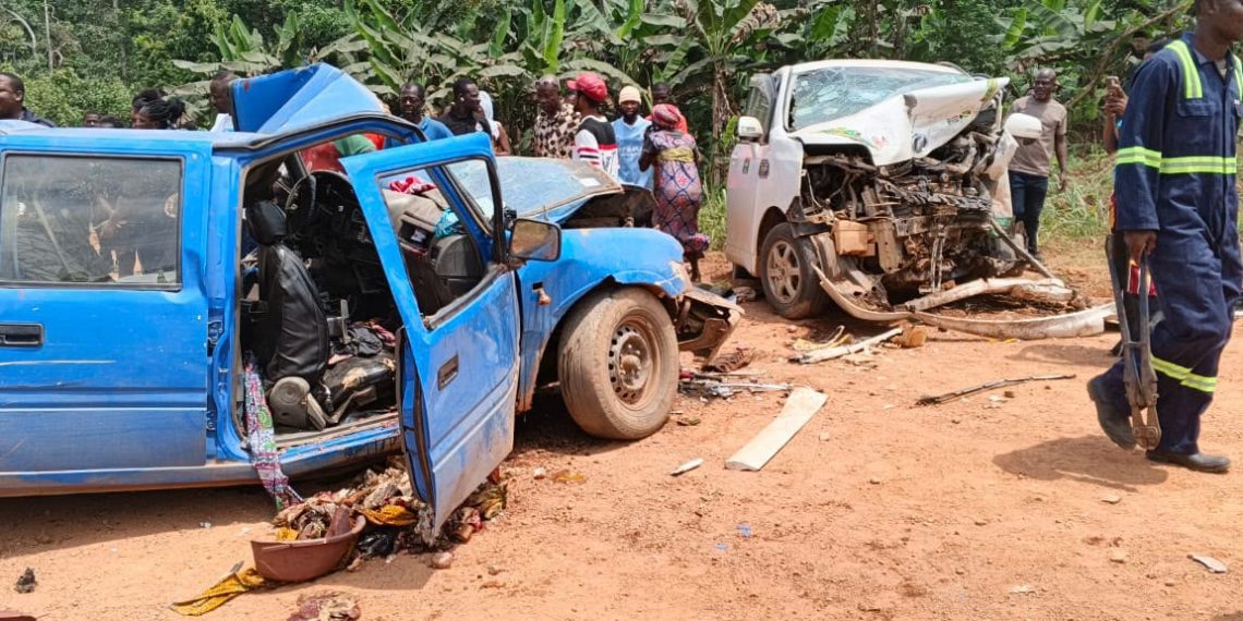 Three dead, 11 wounded in road crash at Ajumako Kokoben in the Central Region