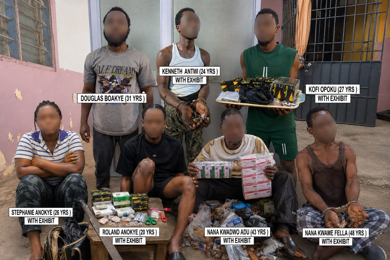 Seven arrested in Ashanti Region narcotics operations