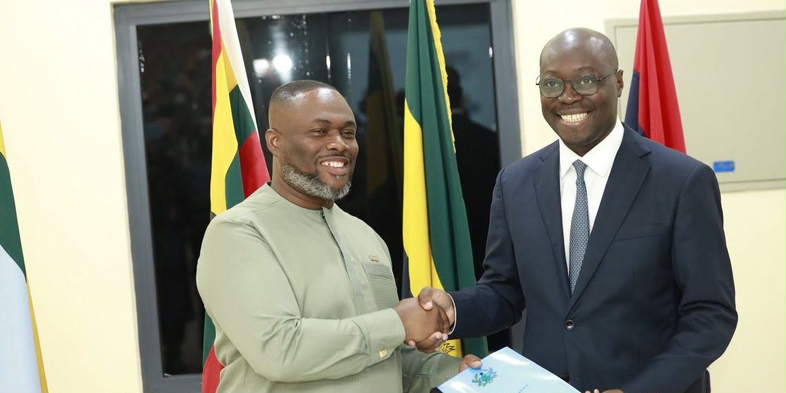 Finance Minister Dr Cassiel Ato Forson officially hands over Defence Ministry to Gilbert Adjei